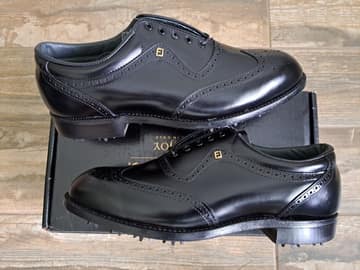 FootJoy style 56903: Smooth Black Wingtips