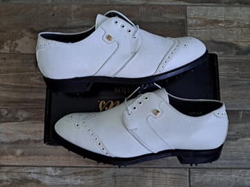 FootJoy style 57554: - Pebbled White leather upper
